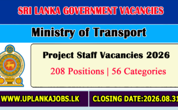 Ministry of Transport Vacancies 2026