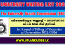 University Waiting List 2025