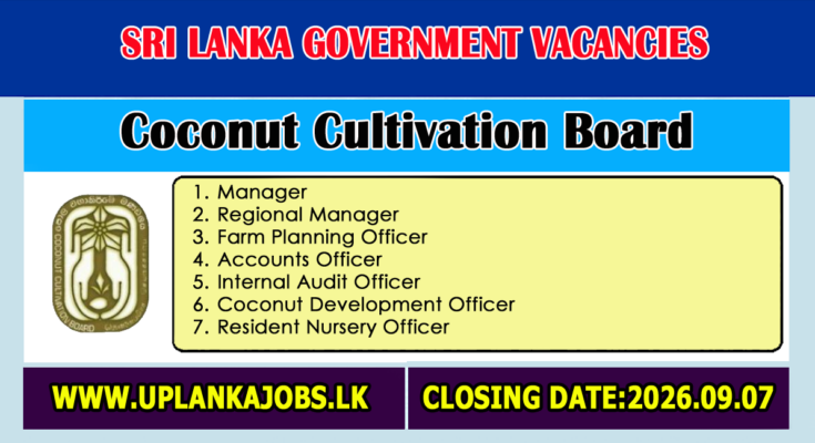 Coconut Cultivation Board Vacancies 2026