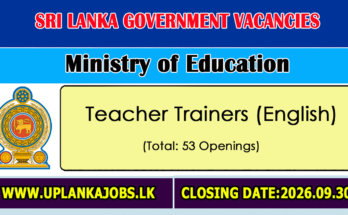 English Teacher Trainer Vacancies 2026