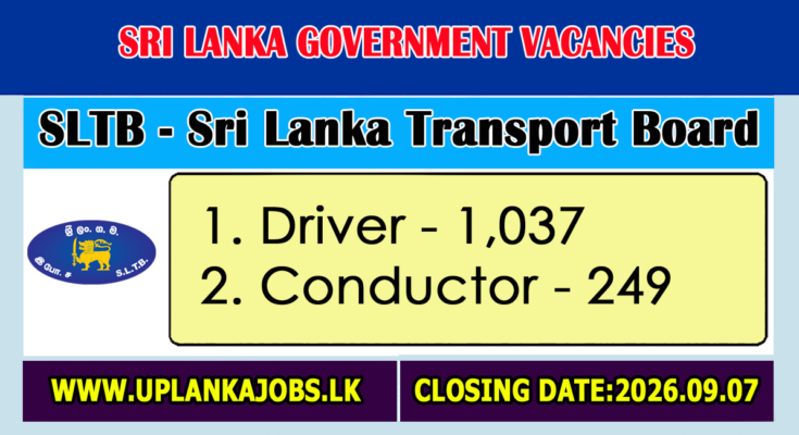 SLTB Driver Vacancies 2026