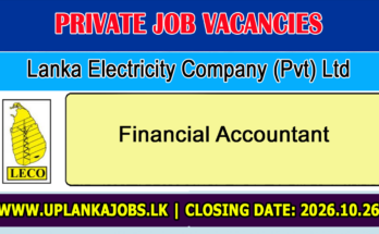 Financial Accountant - Lanka Electricity Company (Pvt) Ltd