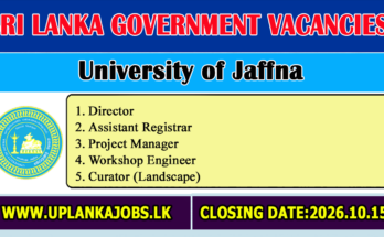 Jaffna University Non-Academic Job Vacancies 2026
